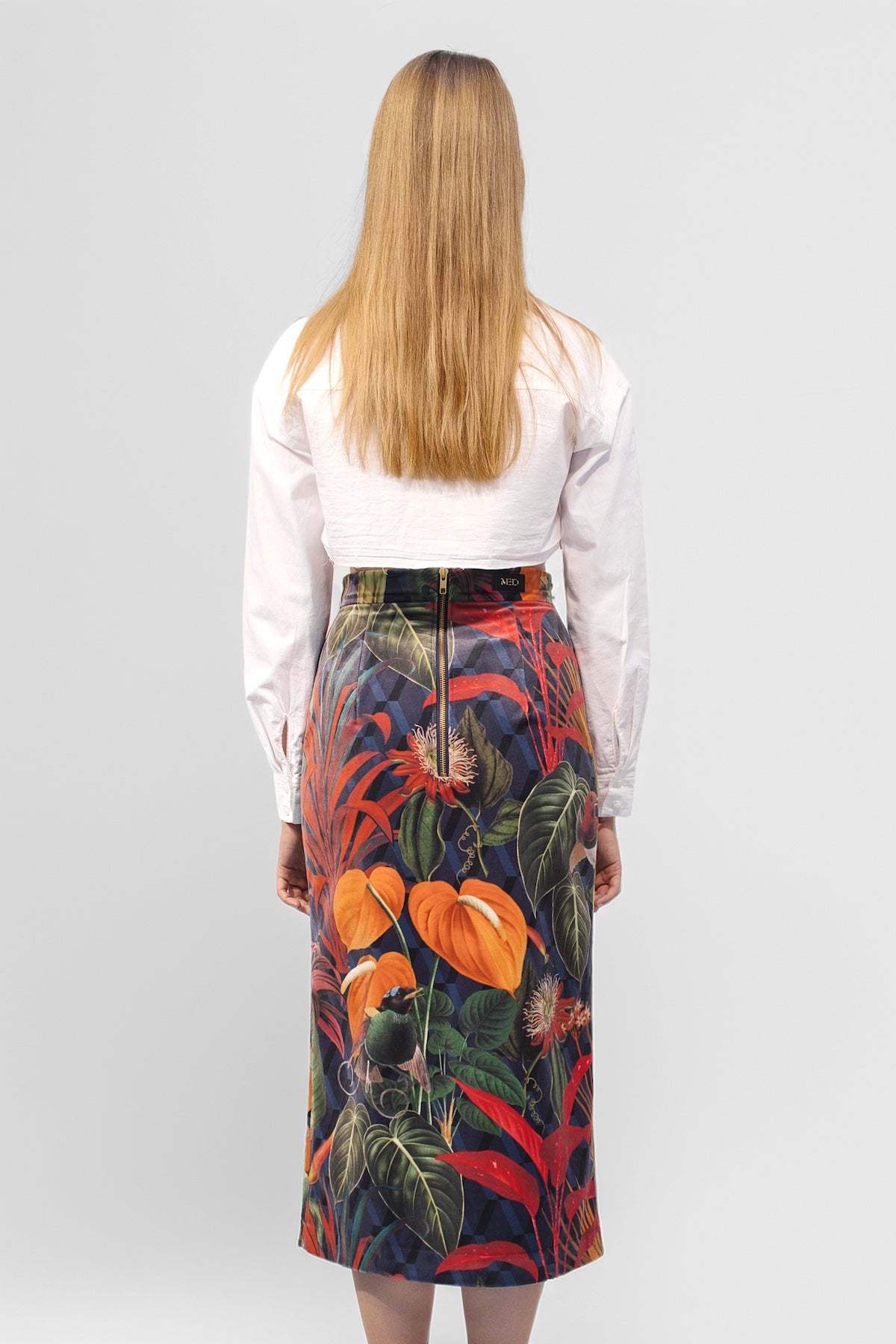 Kurze Bluse - weiß