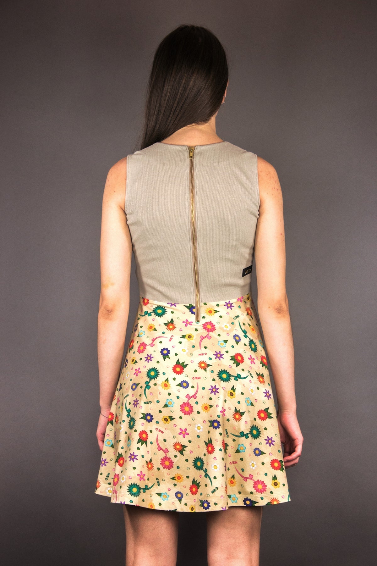 Ausgestelltes Jersey - Kleid "MINNA FLOWERS" - Manuel Essl Design