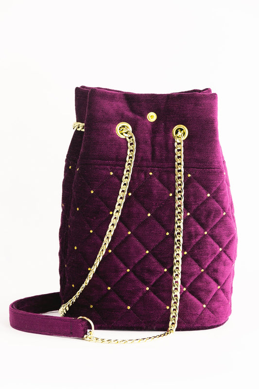 Beuteltasche "RICH IN VELVET" - lilac - Manuel Essl Design