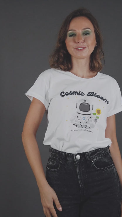 T-Shirt "COSMIC BLOOM" - weiß