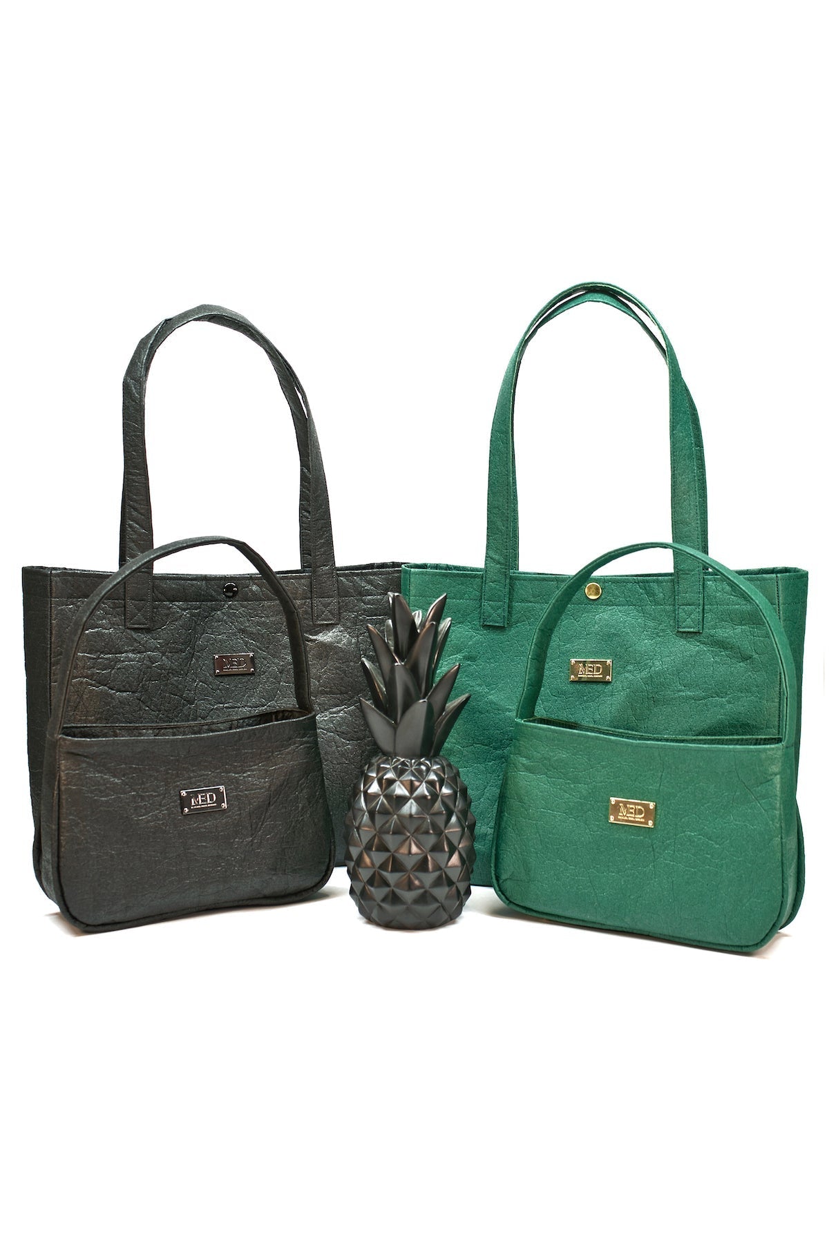 Hobo - Tasche aus Ananasleder - evergreen - Manuel Essl Design