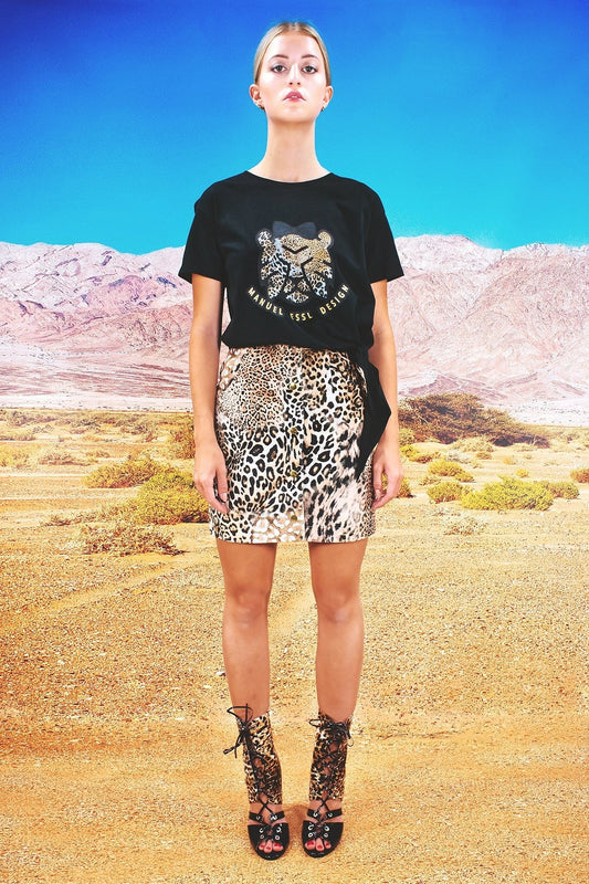 Mini - Rock aus Samt mit Knöpfen "LEO" - Manuel Essl Design