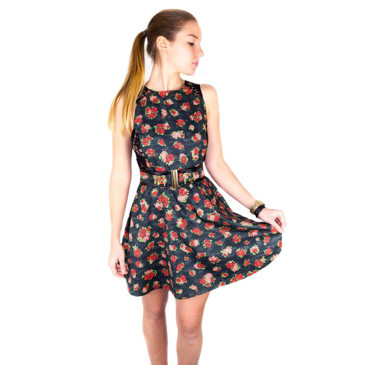 Taillengürtel "ROSES" - schwarz - Manuel Essl Design