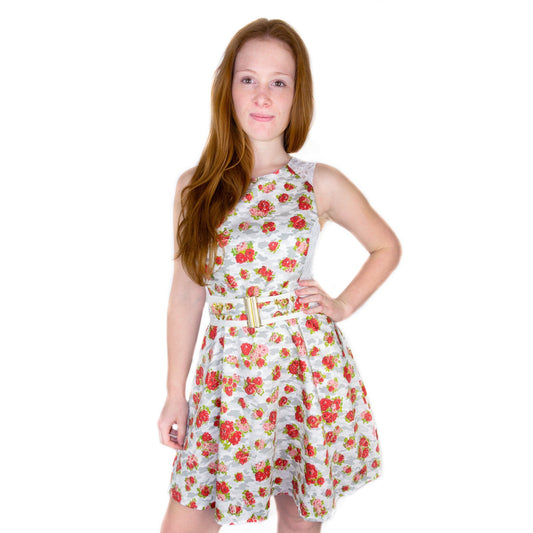 Taillengürtel "ROSES" - weiß - Manuel Essl Design