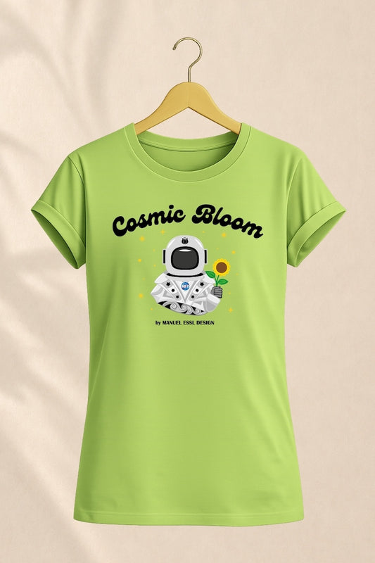 T-Shirt "COSMIC BLOOM" - limonengrün