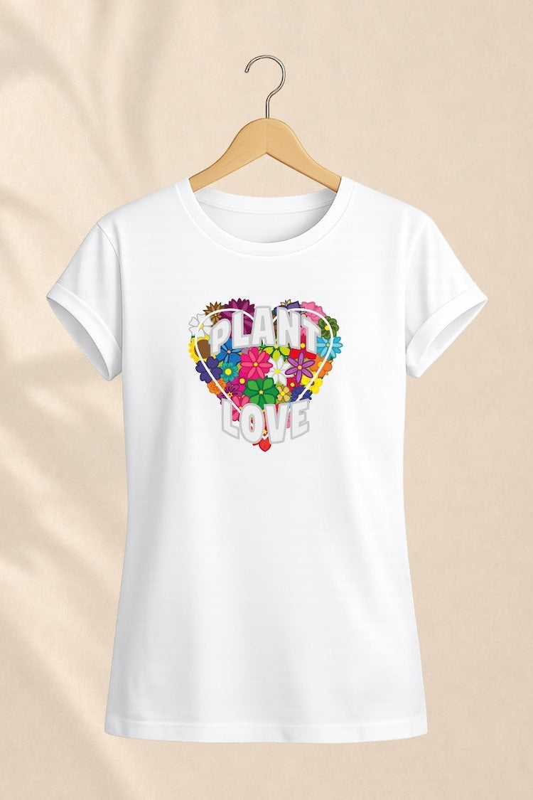 T-Shirt "PLANT LOVE" - weiß - Manuel Essl Design