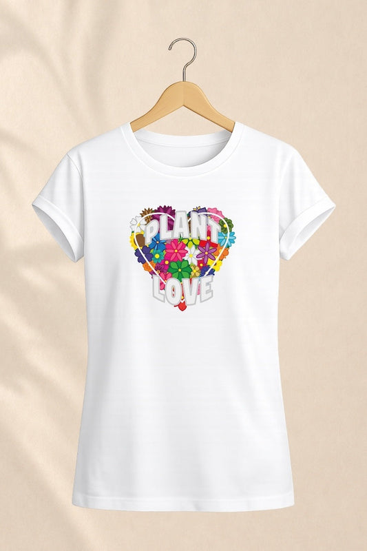 T-Shirt "PLANT LOVE" - weiß