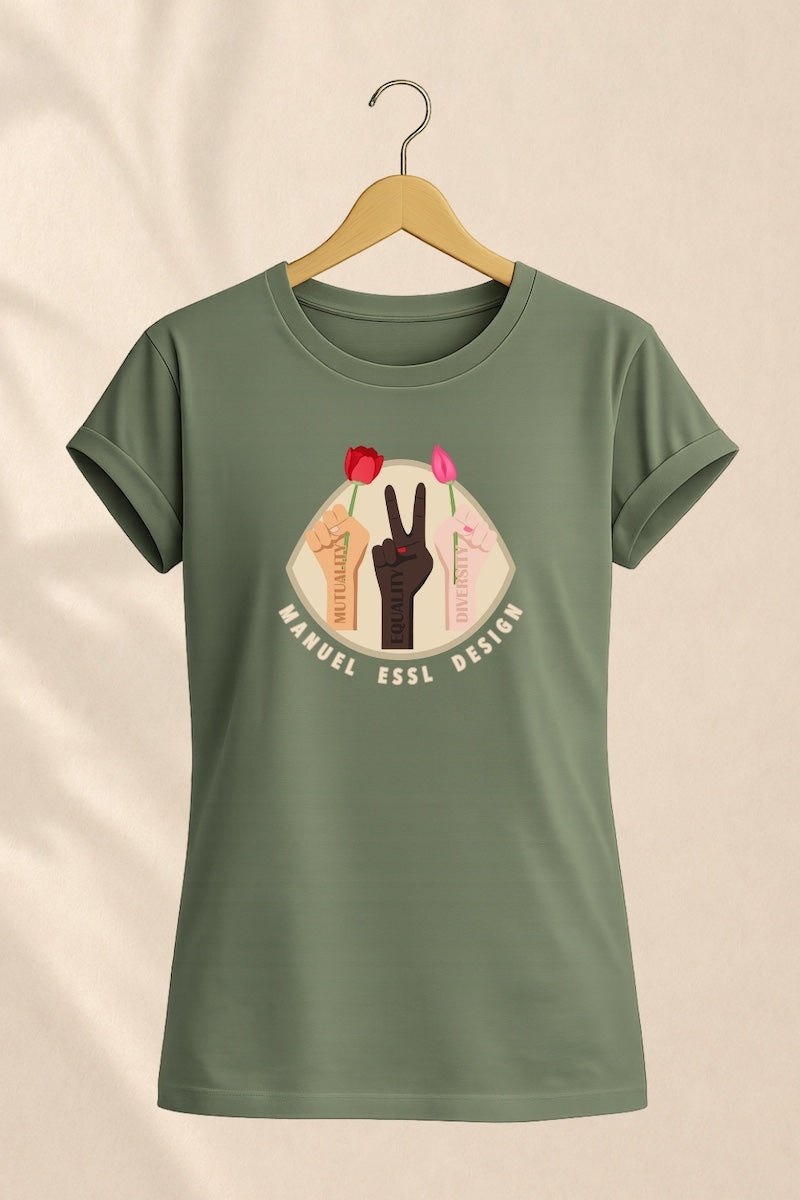 T-Shirt "EQUALITY" - oliv