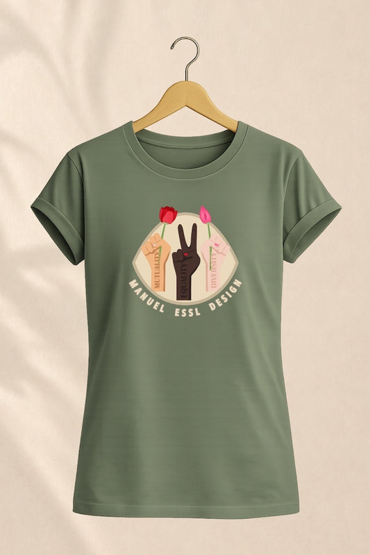 T-Shirt "EQUALITY" - oliv